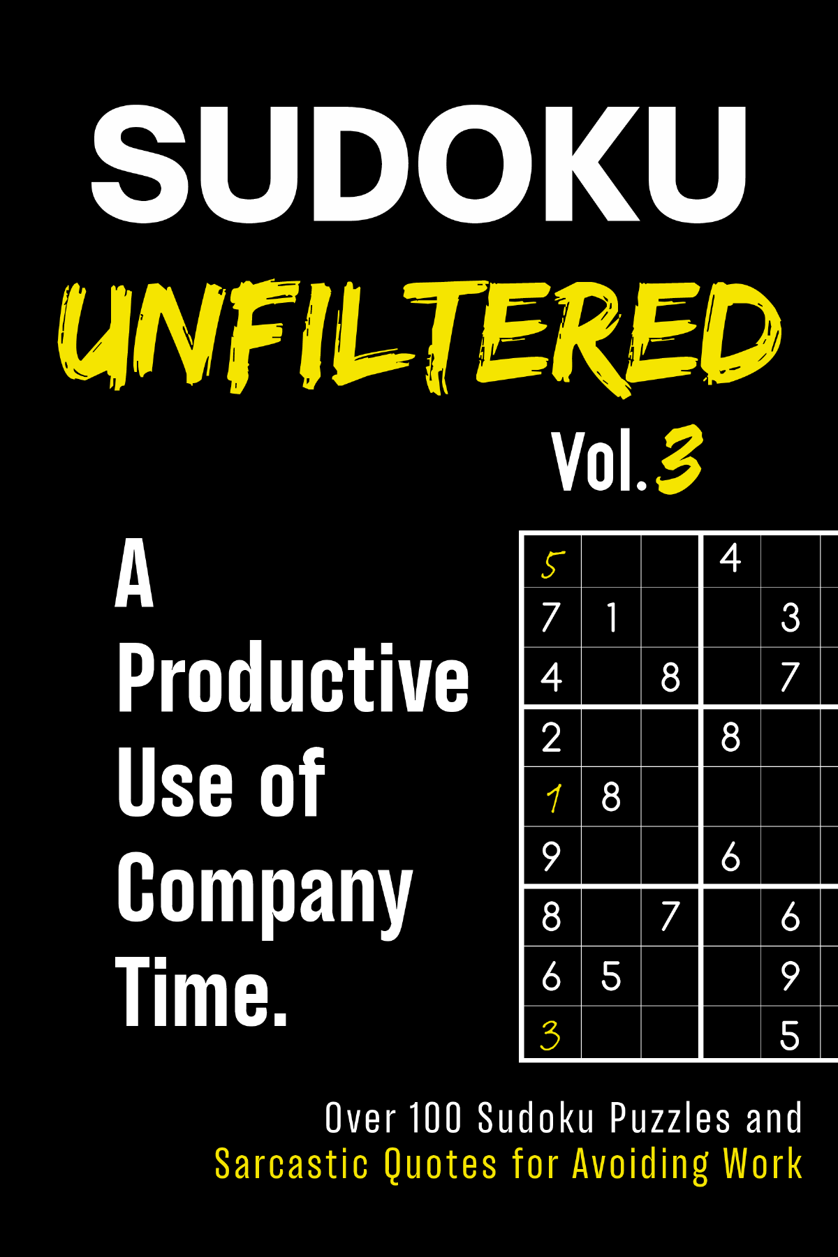 Sudoku Unfiltered Vol. 3 cover